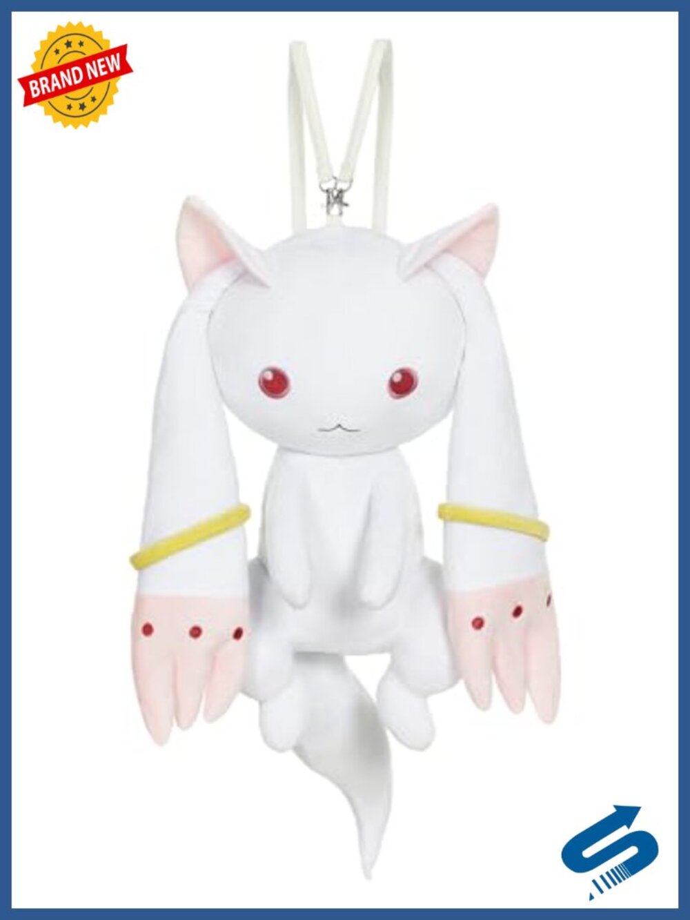 Cute Kyubey Anime Backpack - Officially Licensed Madoka Magica, Adjustable